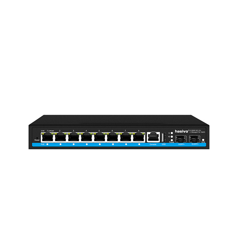 Sfp+ 10G Managed Switch 8 Port - 8 منافذ L3 مُدارة بسرعة 2.5
