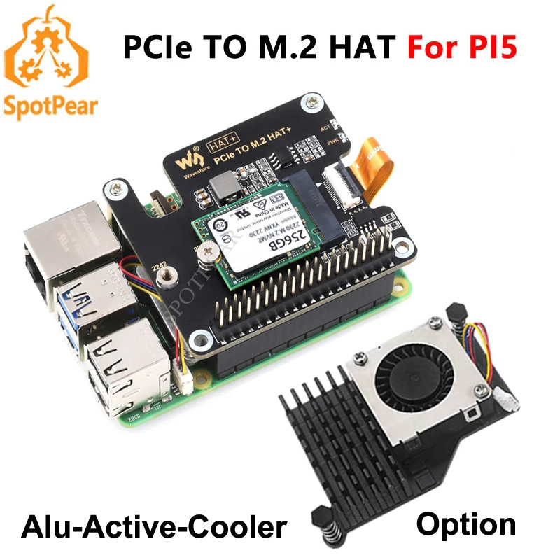 Raspberry Pi 5 8Gb - لوحة محول من التوت إلى M.2