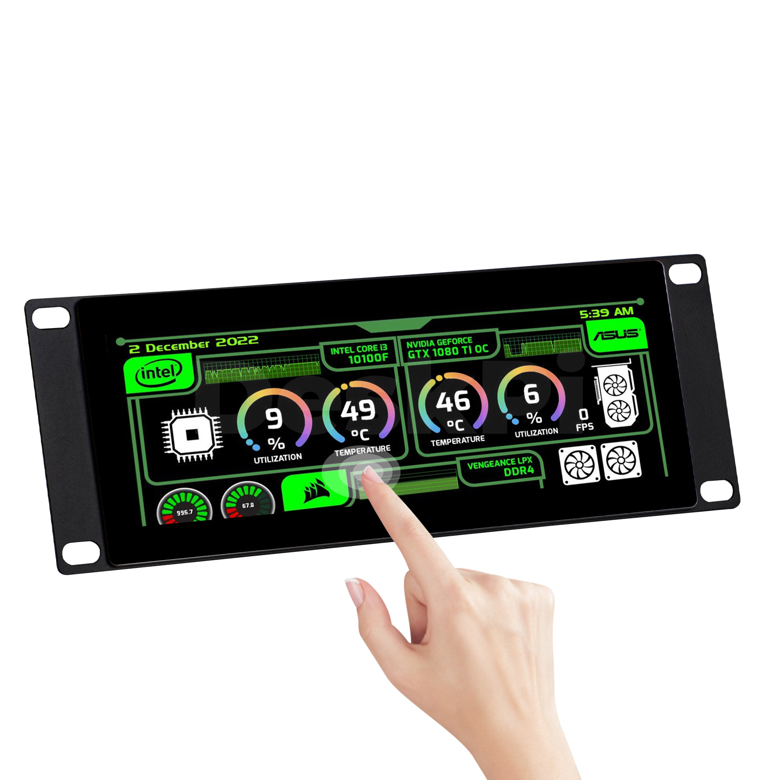 Deskpi Super6C - شاشة DeskPi 7.84 بوصة تعمل باللمس