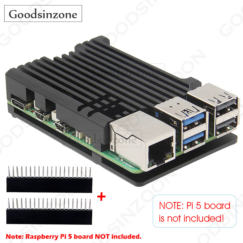 Raspberry Pi 5 8Gb - حافظة Raspberry Pi 5 من الألومنيوم
