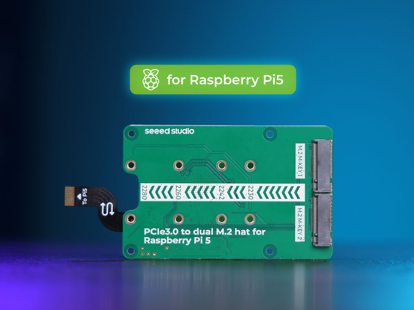Turing Pi 2 - PCIe3.0 التبديل إلى قبعة M.2 المزدوجة