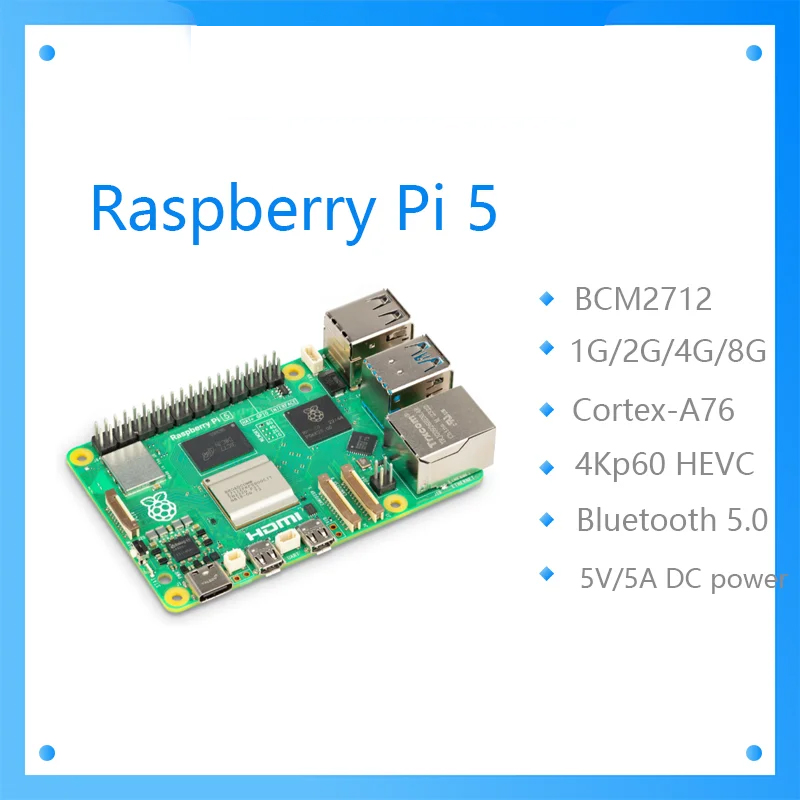 Raspberry Pi 5 8Gb - لوحة تطوير الذراع الرسمية الأصلية Raspberry