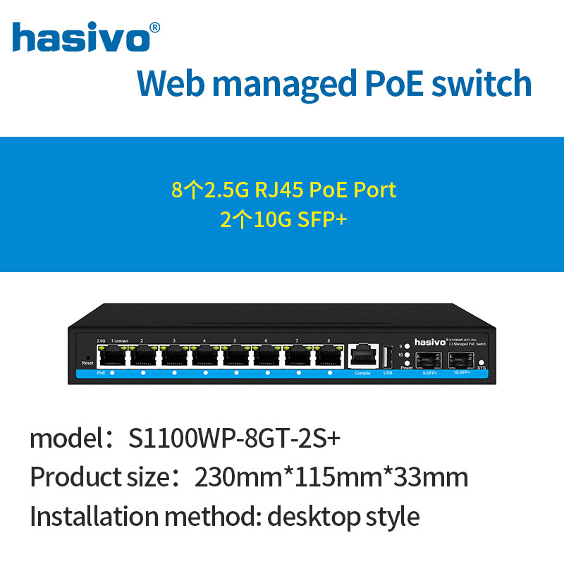 8 منافذ L3 مُدارة بسرعة 2.5 جي - مراجعة Sfp+ 10G Managed Switch 8 Port وسعره