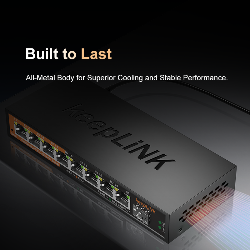 محول KeepLiNK 2.5 جيجا بايت مُ - مراجعة Sfp+ 10G Managed Switch 8 Port وسعره