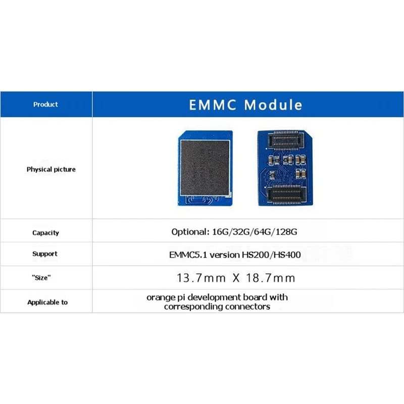 وحدة A13E-EMMC بسعة 32 جيجاباي - مراجعة Orange Pi 5 Plus 32Gb وسعره