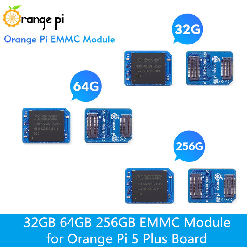 Orange Pi 32GB 64GB 256GB EMMC - مراجعة Orange Pi 5 Plus 32Gb وسعره